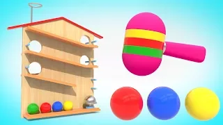 Cartoon for kids | Learning Colors with Wooden House and Colored Balls #MagicTV