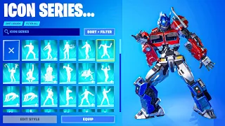 ALL FORTNITE ICON SERIES & NEW TIKTOK EMOTES! #6