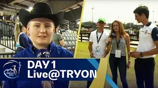Horseshoe Challenge & Reining on Day | Live@TRYON Day 1 - Your daily show w/ Ayden & Nick!