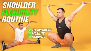 14 Minute Shoulder Mobility Routine (TO FIX OVERHEAD RANGE OF MOTION)