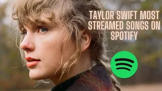 TAYLOR SWIFT MOST STREAMED SONGS ON SPOTIFY (OCTOBER 26, 2021)