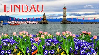 Lindau Germany🇩🇪 Frühling in Lindau Walk 2024/Die wunderschöne Altstadt am Bodensee/4K Walking City