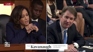 Sen. Harris asks Kavanaugh if he discussed the Mueller investigation with law firm tied to Trump