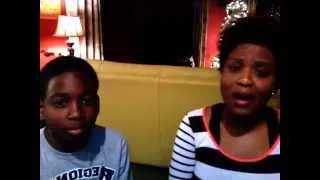 Jalen and Mom singing Oh Holy Night!