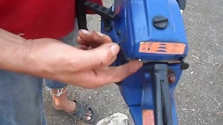 Как завести бензопилу .How to start a chainsaw.