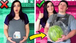 Trying MORE Terrible Troom Troom Pregnancy LIFE HACKS