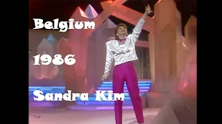 1986 Belgium: Sandra Kim - J'aime la vie (1st place at Eurovision Song Contest in Bergen) SUBTITLES