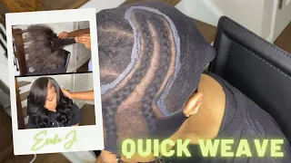 HOW TO: PROTECTIVE QUICK WEAVE ON NATURAL HAIR | BEAUTY ON A BUDGET