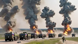 5 minutes ago! Hundreds of Russian Armored Convoys Destroyed by Ukraine While Crossing the Border