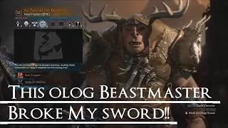Shadow of War: Middle Earth™ Unique Orc Encounter & Quotes #31 BEASTMASTER OLOG BROKE MY SWORD!!