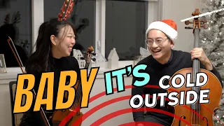 Baby It's Cold Outside for Violin and Cello Duet | Esther Hwang and Nathan Chan