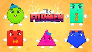 Learn shapes in German for children - the names of shapes in German