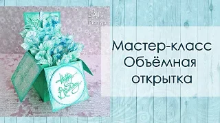 Мастер-класс "Мятная открытка Pop-Up". Pioniya