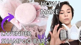 HOW I MAKE SHAMPOO BARS / lavender cedar wood solid shampoo bars / the bath bomb press