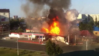 Взрыв автозаправки в Махачкале 08.08.14