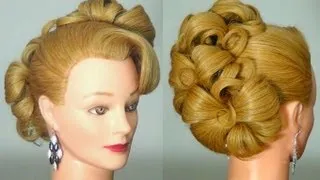 Прическа на выпускной, на свадьбу. Wedding prom hairstyle