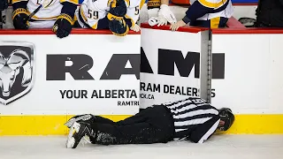 NHL Referee Hits