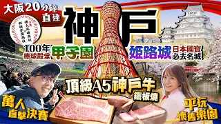 【關西自由行】大阪20分鐘直達！神户2日1夜行程｜頂級A5神户牛席前鐵板燒、萬人朝聖100年棒球殿堂甲子園決賽、日本第1名城姬路城｜Kiki and May