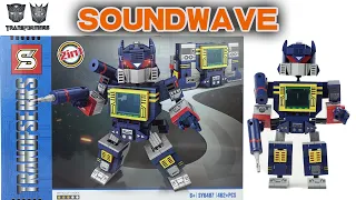 Lego Transformers: Soundwave Unbox & Build Stop Motion | SY6487 Unofficial Lego
