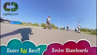 Easter Egg Race / Hunt at Cyclopark with Evolve Skateboards