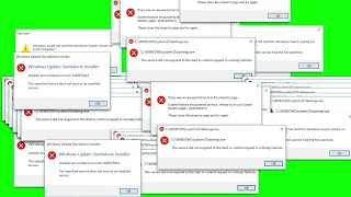 Windows 10 Errors Animation - Green Screen