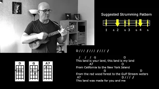 This Land Is Your Land - Woody Guthrie - Ukulele Strum Along Lesson - Jez Quayle