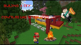 Come costruire uno Street Food in Minecraft - Furgoncino hamburger e Hotdog - Building a City