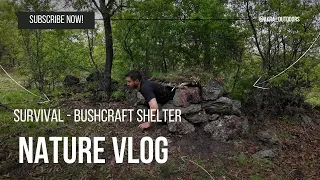 Building a shelter in the forest is that simple #bushcraftskills #shelterbuilding #dugoutshelter