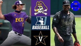 #13 East Carolina vs #4 Vanderbilt | Super Regional Game 1 | 2021 College Baseball Highlights