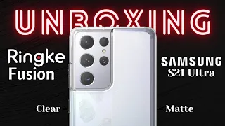 Ringke Fusion Matte Clear for Samsung S21 Ultra | ASMR UNBOXING | Hands on