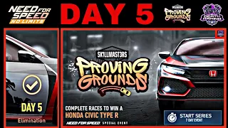 NFS NO LIMITS | DAY 5 - WINNING + TIPS - HONDA CIVIC TYPE R | PROVING GROUNDS EVENT