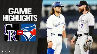 Rockies vs. Blue Jays Game Highlights (4/12/24) | MLB Highlights