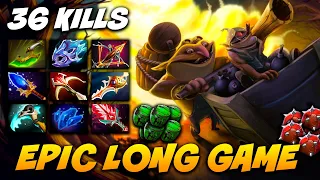 Techies Epic Long Game [36 KILLS / 2+ HOURS] Dota 2 Pro Gameplay [Watch & Learn]