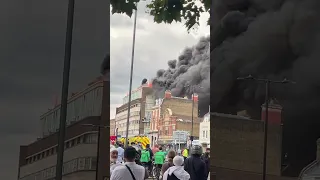 Bow fire: 100 firefighters battle huge blaze in east London