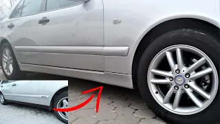 Install side skirts mercedes w210 pre-facelift "lateral sills"