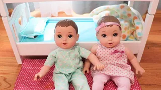 Baby Doll & Kids Play Baby Dolls Morning Routine Dress Up & Stroller Walk