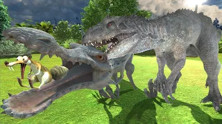 Ice Age VS Jurassic World!  - Animal Revolt Battle Simulator