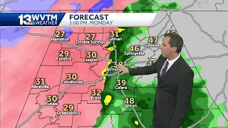 Winter storm warning for parts of central Alabama