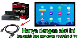 cara menonton YouTube di SET TOP BOX  || hanya menggunakan kabel data