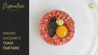 Masaki Sugisaki's Tuna Tartare with Soy-Cured Quail Egg, Caviar and Wasabi