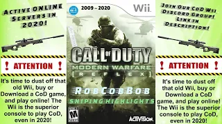 CoD MWR Wii: CRAZY JUMPSHOT Headshot No-Scope, OH MY! Sniping ONLINE MWR Wii Servers in 2020!