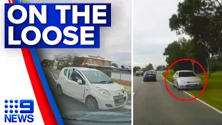 Two men responsible for a terrifying crime spree remain on the loose in Victoria | 9 News Australia