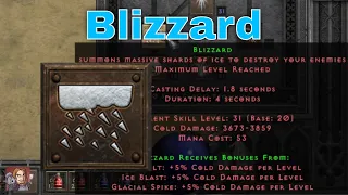 D2R Skills & Abilities - Blizzard (Sorceress Cold Spells)