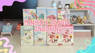 UNBOXING 8 SANRIO BLINDBOXES | Miniso x Sanrio