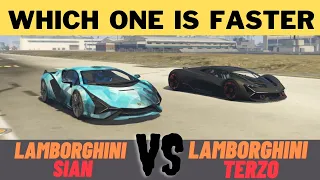 GTA 5 : LAMBORGHINI  SIAN  VS   LAMBORGHINI TERZO (WHICH ONE  IS FASTER ?)