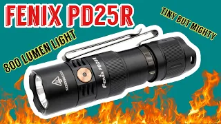 MY NEW EDC LIGHT!? Fenix PD25R Rechargeable Flashlight Full Review 2023 (800 Lumen)