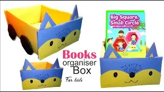 Handmade book organizer box for kids-diy magazine holder cereal box for kids | Tuber Tip