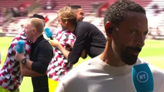 Cristiano Ronaldo pranks Rio Ferdinand 😂 and hugs Paul Scholes and Liverpool legend - Peter Crouch