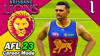 RISE OF THE LIONS! AFL 23 Brisbane Lions Management Career Gameplay #1