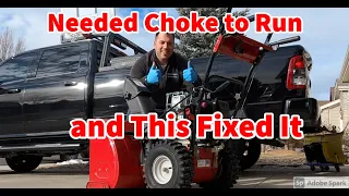 Craftsman MTD Snowblower needs Choke to Run - Tecumseh engine Part 2